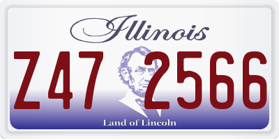 IL license plate Z472566