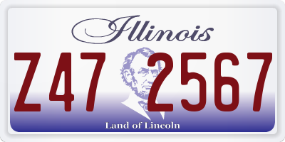 IL license plate Z472567