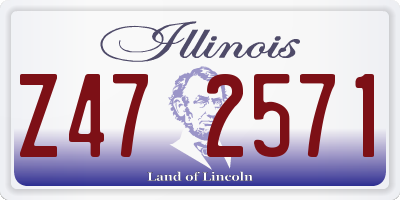 IL license plate Z472571
