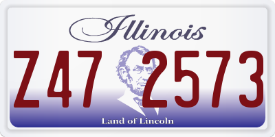 IL license plate Z472573