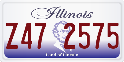 IL license plate Z472575