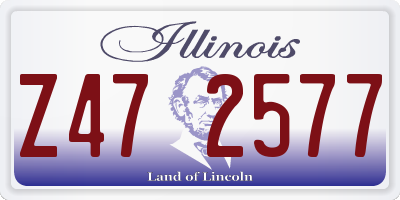 IL license plate Z472577