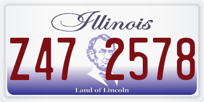 IL license plate Z472578