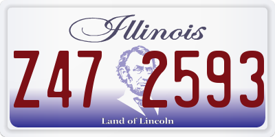 IL license plate Z472593