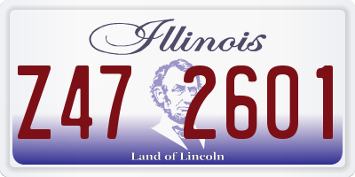IL license plate Z472601