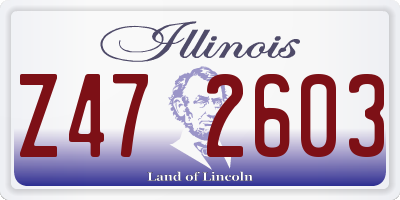 IL license plate Z472603