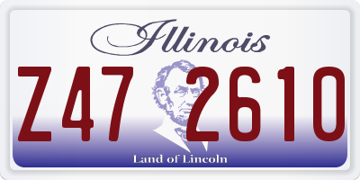 IL license plate Z472610