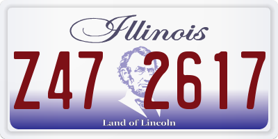 IL license plate Z472617