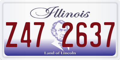 IL license plate Z472637