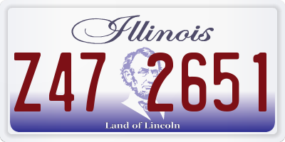 IL license plate Z472651