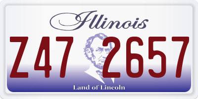 IL license plate Z472657
