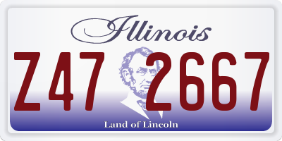 IL license plate Z472667