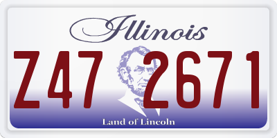 IL license plate Z472671