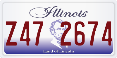 IL license plate Z472674