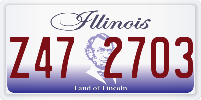 IL license plate Z472703