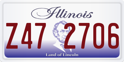 IL license plate Z472706