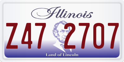 IL license plate Z472707