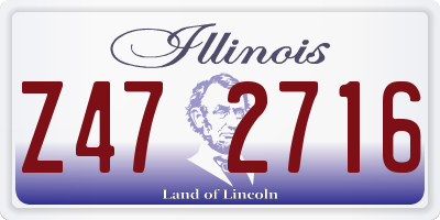 IL license plate Z472716