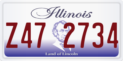 IL license plate Z472734