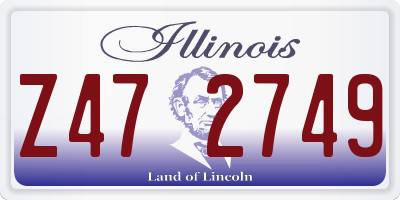 IL license plate Z472749