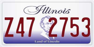 IL license plate Z472753