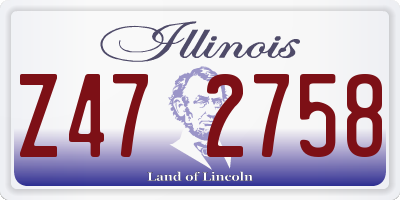 IL license plate Z472758