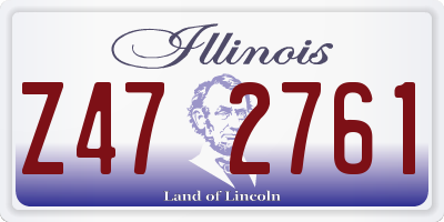 IL license plate Z472761