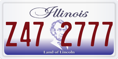 IL license plate Z472777