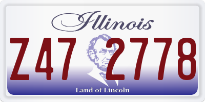 IL license plate Z472778