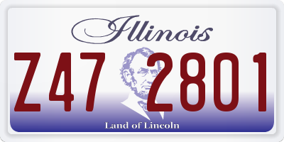 IL license plate Z472801