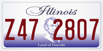 IL license plate Z472807