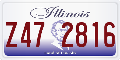 IL license plate Z472816