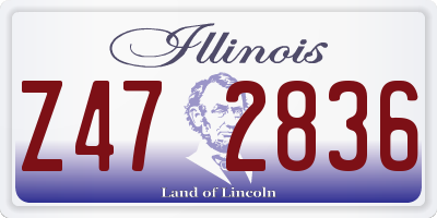 IL license plate Z472836