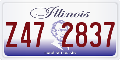 IL license plate Z472837