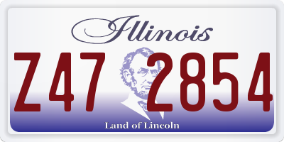 IL license plate Z472854
