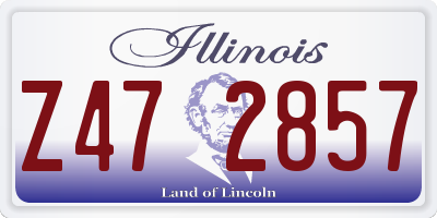 IL license plate Z472857
