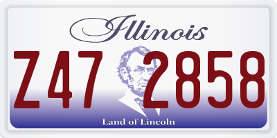 IL license plate Z472858