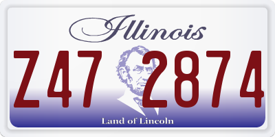IL license plate Z472874