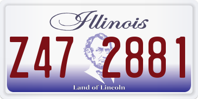 IL license plate Z472881