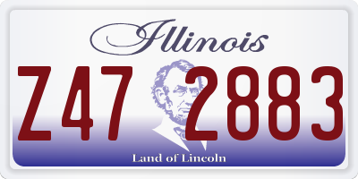 IL license plate Z472883