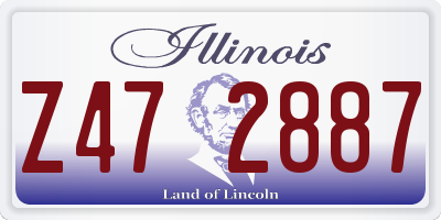 IL license plate Z472887