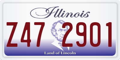 IL license plate Z472901