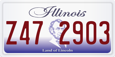 IL license plate Z472903