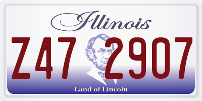 IL license plate Z472907