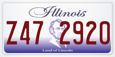 IL license plate Z472920