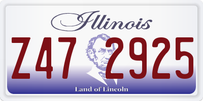 IL license plate Z472925