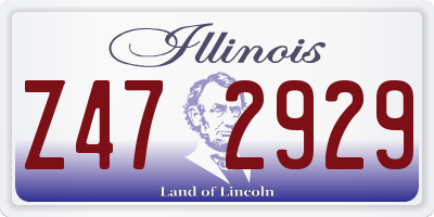 IL license plate Z472929