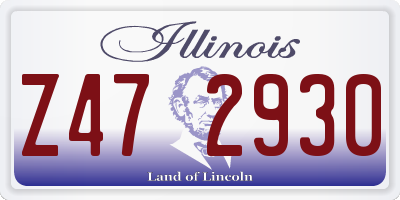IL license plate Z472930