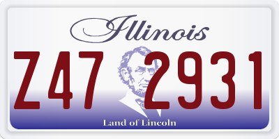 IL license plate Z472931