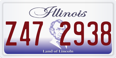 IL license plate Z472938